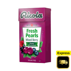 10 pcs Ricola Herbal Sugar Free Fresh Pearls Lemon Mint Chewy Refreshment (25g)