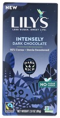 Lily’S Intensely Dark Chocolate Bar 92% Cocoa 2.8 Oz