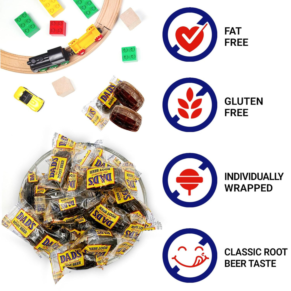 Dad’S Root Beer Barrels – Rootbeer Barrels Hard Candy – 2 Pounds Bulk Bag (Ap…