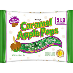 Caramel Apple Pops – Caramel Covered Green Apple Candy Lollipops – Bulk Gluten F