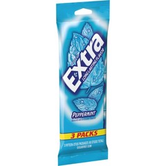 EXTRA Peppermint Sugar Free Gum Back To School 45 Count (Pack of 1), Cyan