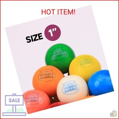 Chewing Bubble Gum for Kids – 1 Inch Large Gumballs – 3.5 OZ Gum balls – Assorte