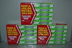 (3) Wrigley’s Gum, Spearmint, 40 Packs With 5 Sticks In Each, BB Date 09/2026