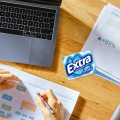 EXTRA Peppermint Sugar Free Gum Back To School 45 Count (Pack of 1), Cyan