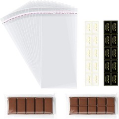 Clear 2.5×7.1 Inch Knafeh Wrappers with Elegant Thank You Stickers – 100 Pcs