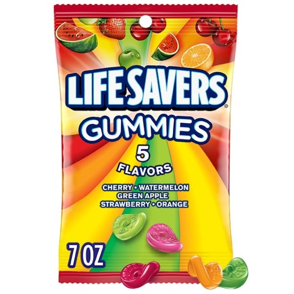 Life Savers 5 Flavors Gummy Candy Original Assortment 7 oz 49 Ct 2 Pack