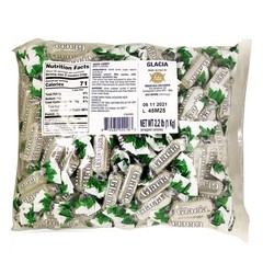 Wrapped Glacia Mint Hard Candy 2.2 Lbs Italian Individually Wrapped Gluten Free