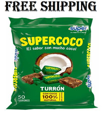 SUPER TURRON SUPERCOCO ALL NATURAL COCONUT CANDY 50 COUNT…