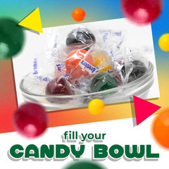Jawbreakers Hard Candy | 1 Pound Bag – Approx. 75 Count | Fruit Flavored Assortm