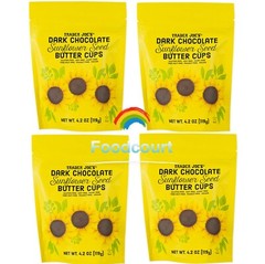 4 Packs Trader Joe’s Mini Dark Chocolate Sunflower Seed Butter Cups 4.2 oz Each