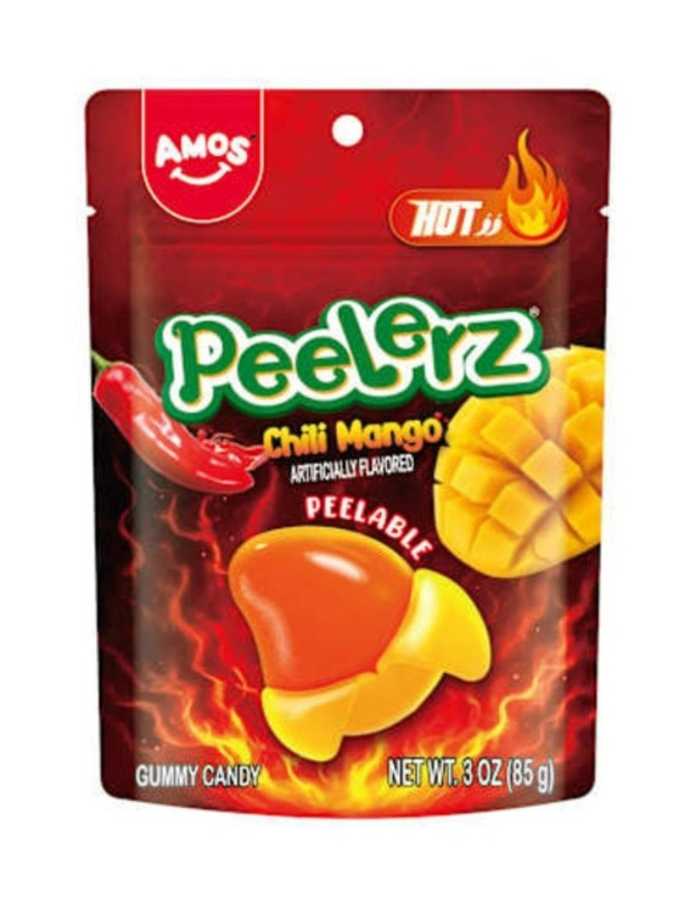 AMOS Peelerz Chili Mango Gummy Candy – 3 oz – VIRAL – TikTok Trending – LIMITED