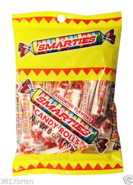 1 BIG BAG SMARTIES CANDY ROLLS SIX ASSORTED COLORS & FRUITY FLAVORS RETRO
