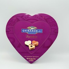 Ghirardelli Signature Collection Fine Assorted Chocolates Heart Box 12 Pcs 4.6
