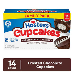 Hostess Cupcakes, Chocolate Snack Cakes, 22.22 oz Box (14 Count) Free Shipping