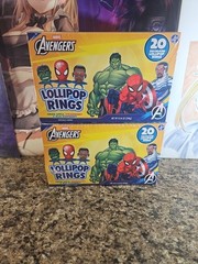 Marvel Superhero Themed Lollipop Rings Kids Birthday Party Favor Candy 40 Count