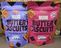 Benton’s Mini Butter Biscuits Dark & Milk Chocolate 3.53oz 100g (2 Bags)