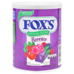 Fox’s Crystal Clear Mix Fruit Berry Candy, 6.35 Oz / 180 Grams