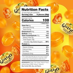 Ginger Hard Candy – 2 Pound Bag – Natural Intense Flavor