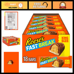 King Size Chocolate Peanut Butter Nougat Candy Bars – 3.5 oz (18 Count)