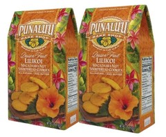 🌺 Punaluʻu Lilikoi (Passion Fruit) Macadamia Nut Shortbread Cookies 2 Boxes