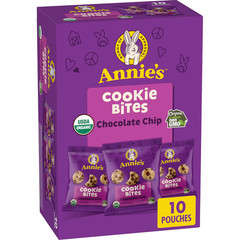 Annie’S Organic Chocolate Chip Cookie Bites, 10 Pouches, 10.5 Oz