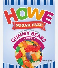 12 6 oz howe sugar free gummy bears free shipping