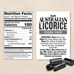 Pack Of 1 Soft 1 Black Australian Licorice Non-GMO No Palm Oil Plant