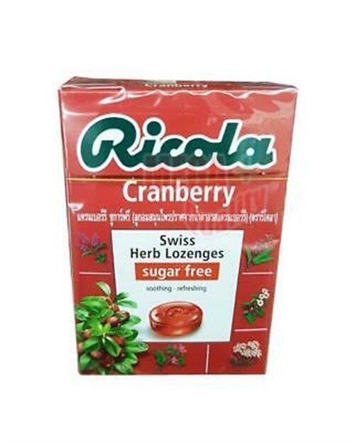 Ricola Alpin Fresh Swiss Herb Lozenges Sugar Free Soothing – Cranberry 40g