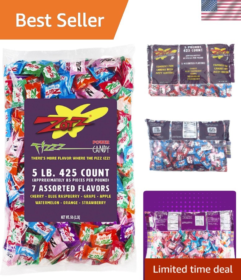 Fizzy Sour Candy Bulk – Retro Italian Hard Candy Individually Wrapped – Class…