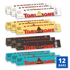 TOBLERONE Assorted Chocolate Bars Variety Pack (Milk, Dark, White, & Salted Cara