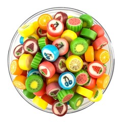 Lucky Boys Fruit Slices Candy Hard Bulk 1 lb Bag of Individually 1