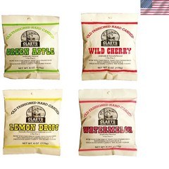 Old Fashioned Hard Candy – Variety 4 Pack – Apple, Cherry, Lemon, and Waterme…