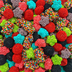 Crunchy Gummy Candy Mix | 2 Pound Bag | Rainbow Nonpareils Bears, Berries, Star