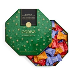 Godiva Holiday Masterpiece Gift Tin, Assorted Milk & Dark Chocolates with Gan…