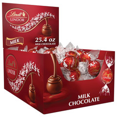 Lindt LINDOR Milk Chocolate Candy Truffles, Milk Chocolate with Smooth, Melting