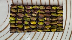 Dark chocolate Bar packed with roasted crunchy Pistachios, handcrafted bar 100g.