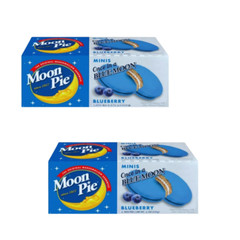 2 Pack Mini Moon Pies – Blueberry 12ct Delicious Marshmallow Covered Sandwiches