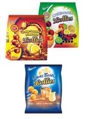 Lollipops Cola-Lemon Flavor, multi-fruit or cream caramel to choose New