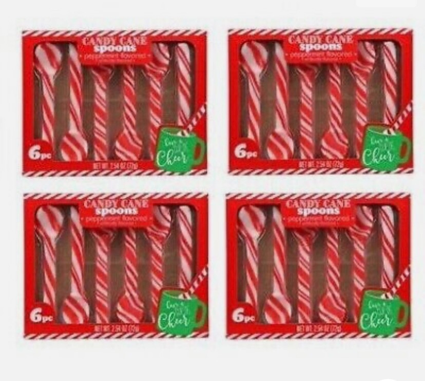 24 ct, Peppermint Spoons, new package – Bulk Discounts, Individually Sealed