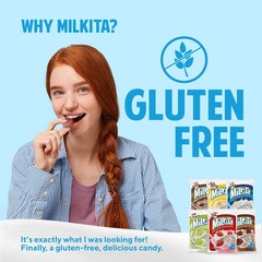 Milkita Creamy Shake Candy 180 Count Assorted Flavors Gluten Free Calcium Rich