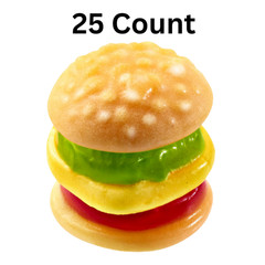 eFrutti Gummy Mini Burgers 25 Count Individually Wrapped Candy