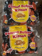 Peanut Butter Kisses ~ Sweetsoul Halloween Candy 2-Bags 9.5 oz Each ~ 08/2026