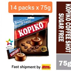 x14 packs Kopiko Sugar Free Coffee Hard Candy Original Real Coffee~fast ship DHL