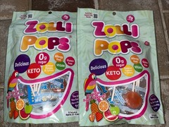 LOT OF 2 – 5.2oz bags ZOLLI POPS Keto 0 Sugar TROPICAL FRUIT Flavors