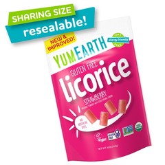 YumEarth Organic Gluten Free Strawberry Licorice Snack 5 oz bag,