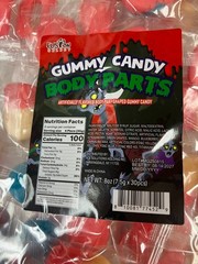Gummi Body Parts Gummy Candy Halloween Fall Autumn candy 2 Packages Lot