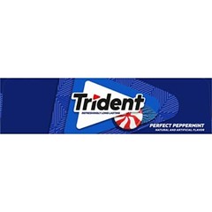 Trident Perfect Peppermint Sugar Free Gum 12 Packs 168 Pieces Bulk Chewing Gum