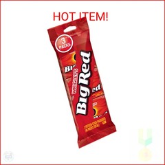 Big Red Wrigley’s Cinnamon Gum, 3 Fifteen-Stick Packs (45 Pieces Total)