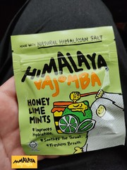 5 Packets of HIMALAYA Vajomba Honey Lime Mints 15g with Natural Himalayan Salt