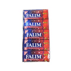 Falim Strawberry Chewing Gum Pack of 100 Sugarless No Artificial Flavors